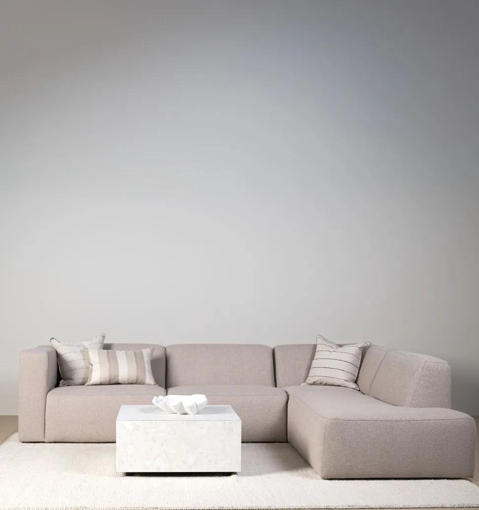 Sofabord multi beige - 75x75x35 cm
