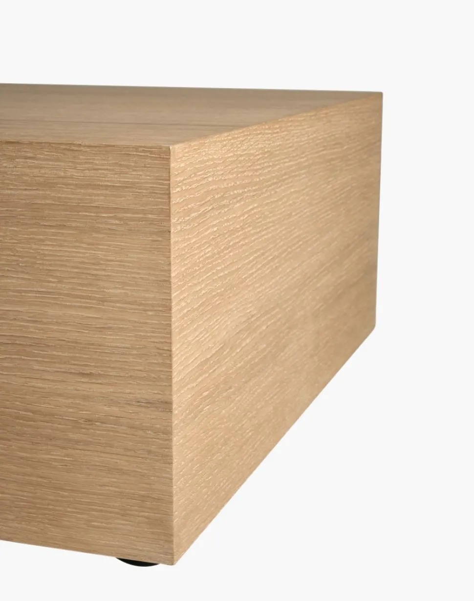 Sofabord natur - 75x75x35 cm