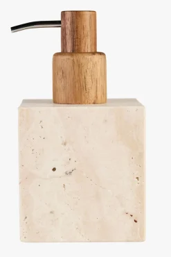 Såpedispenser beige - 8,3x8,3x15,2 cm