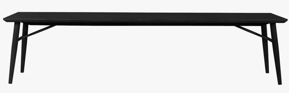 Spisebenk svart - 40x190x45 cm