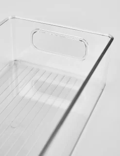 Stablebar oppbevaringsboks transparent - 10x25,5x7,7 cm