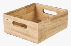 Stablebar oppbevaringsboks natur - 20x16x8 cm