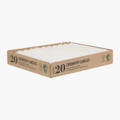 Stakelys hvit - 20 cm