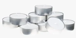 Store telys hvit - 10 stk
