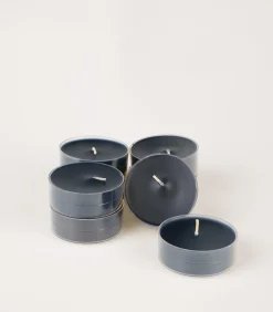 Store telys svart - 6x2 cm