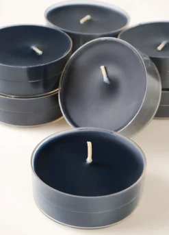 Store telys svart - 6x2 cm