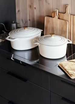 Støpejernsgryte oval krem - 5800ml
