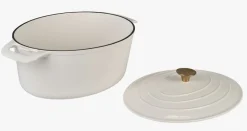Støpejernsgryte oval krem - 5800ml