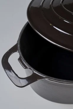 Støpejernsgryte oval svart - 5800ml
