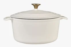Støpejernsgryte rund krem - 4300ml