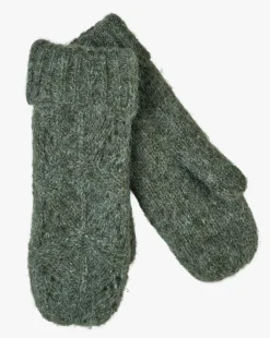 Strikkevotter olivengrønn - 10x23 cm