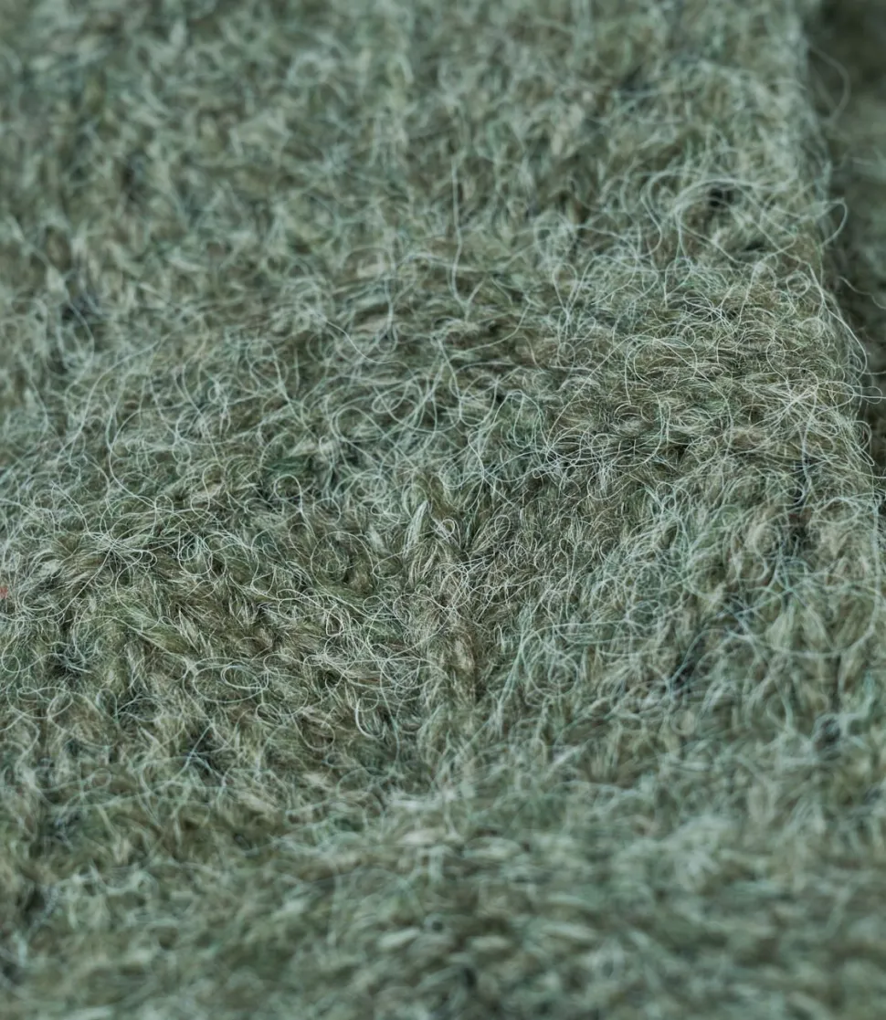Strikkevotter olivengrønn - 10x23 cm