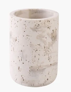 Tannbørsteholder beige - 8,2x8,2x11,8 cm