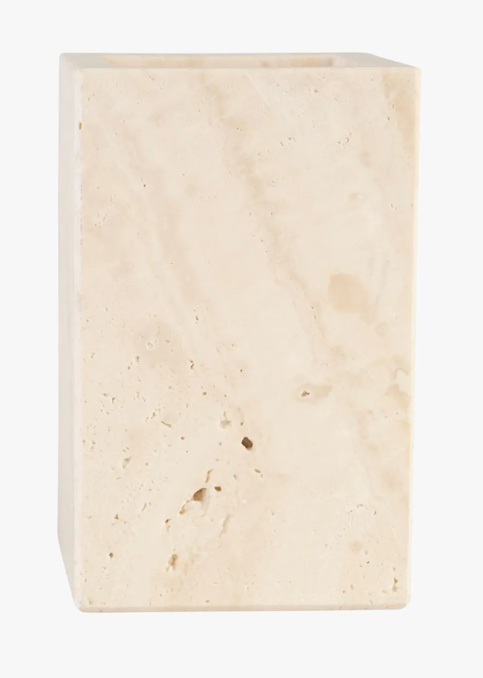 Tannbørsteholder beige - 7x7x11 cm