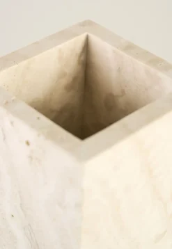 Tannbørsteholder beige - 7x7x11 cm