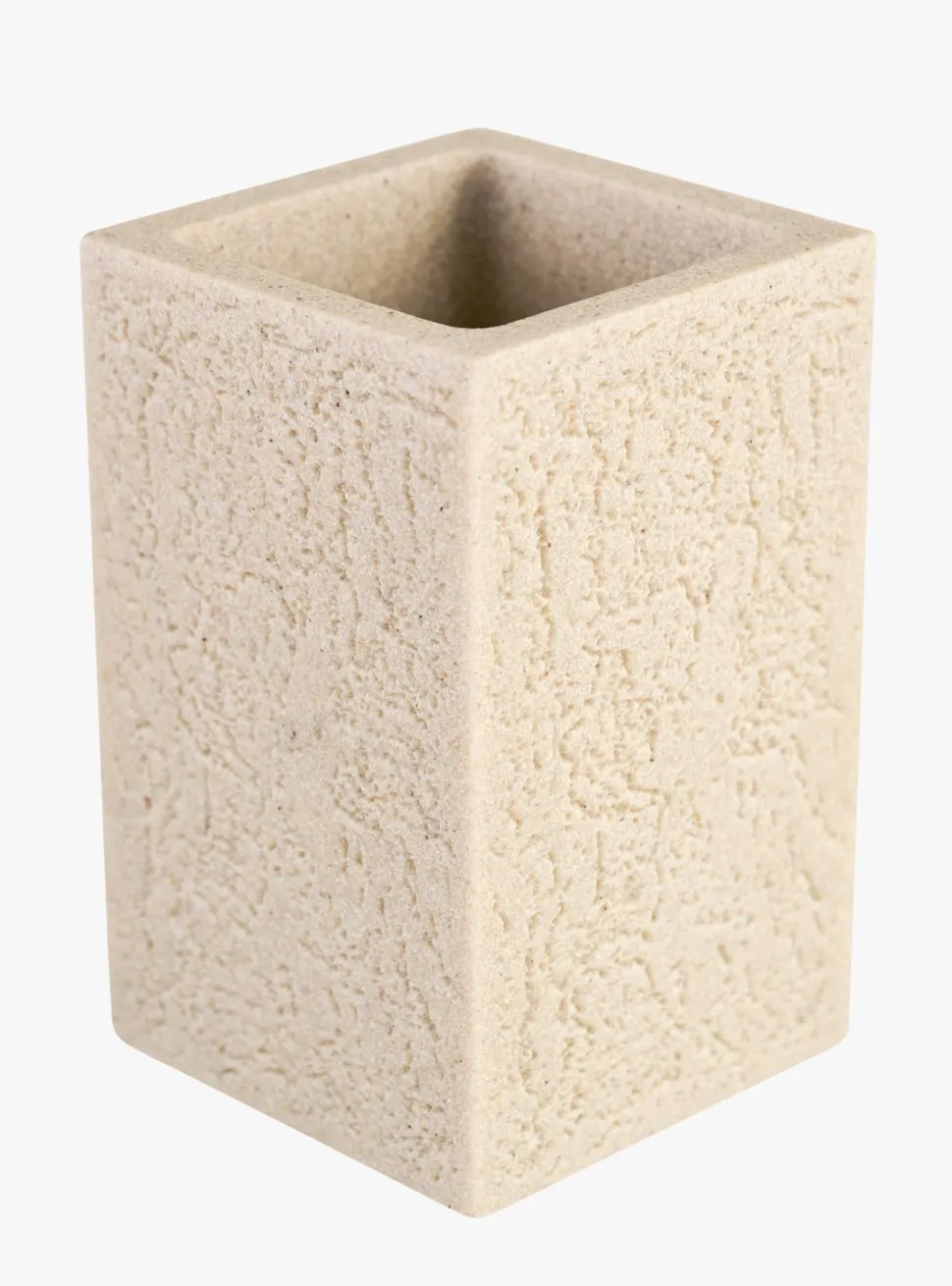 Tannbørsteholder sand - 6,8x6,8x11 cm