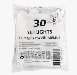 Telys hvit - 30 stk