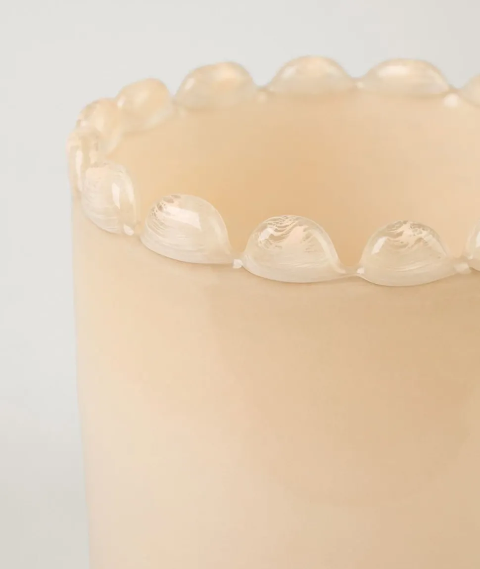 Telysholder beige - 15,6x15,6x15,5 cm