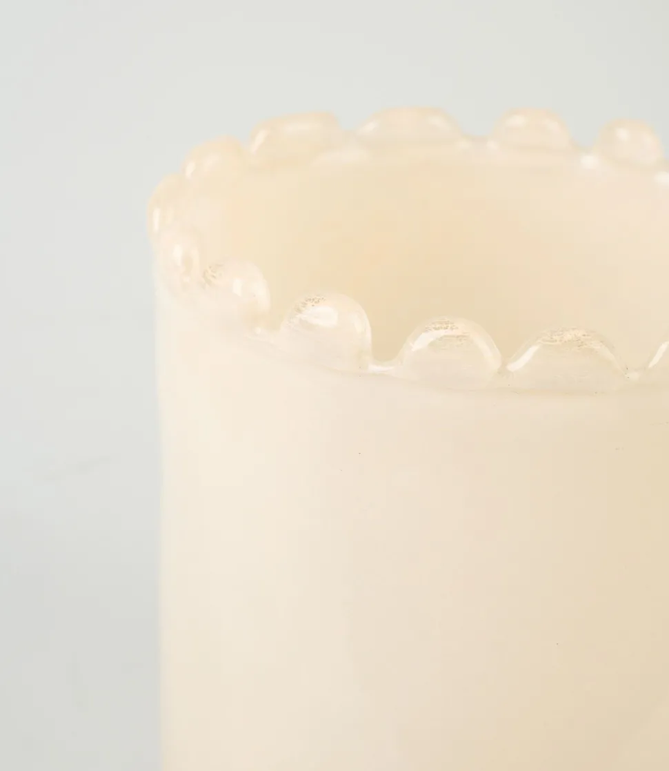 Telysholder beige - 15,6x15,6x15,5 cm