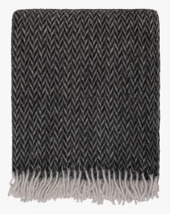 Ullpledd svart - 130x170 cm