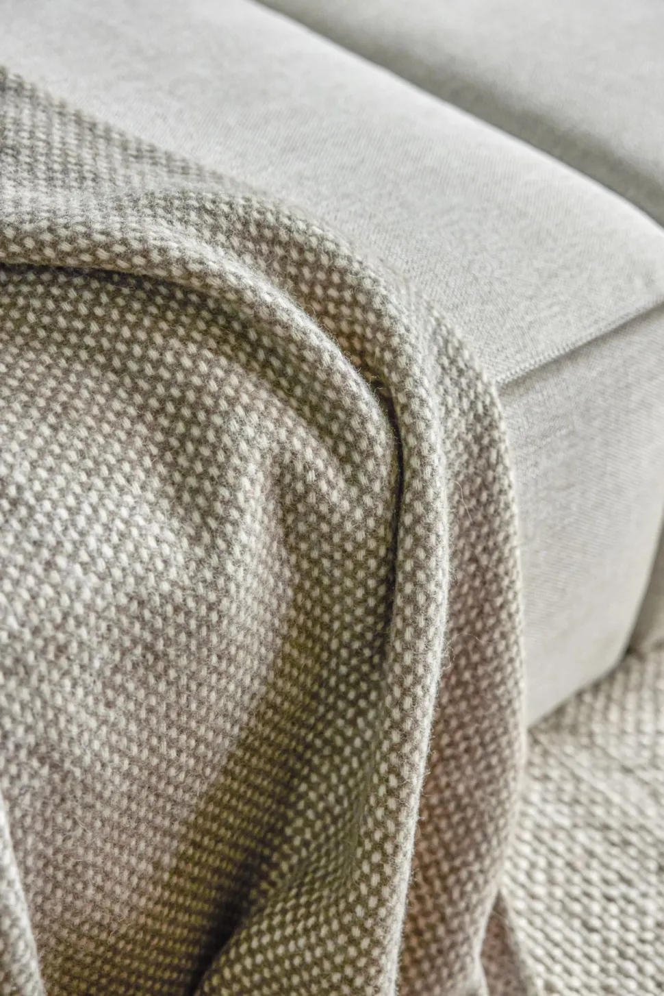 Ullpledd taupe - 130x170 cm