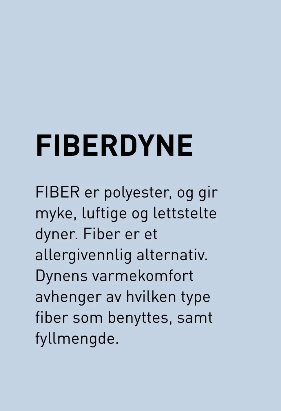 Varm fiberdyne offwhite - 140x200 cm