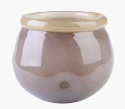 Vase brun - 16,8x16,8x14 cm