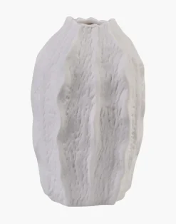 Vase hvit - 9x9x13,7 cm