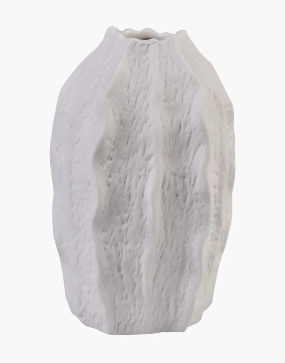 Vase hvit - 9x9x13,7 cm