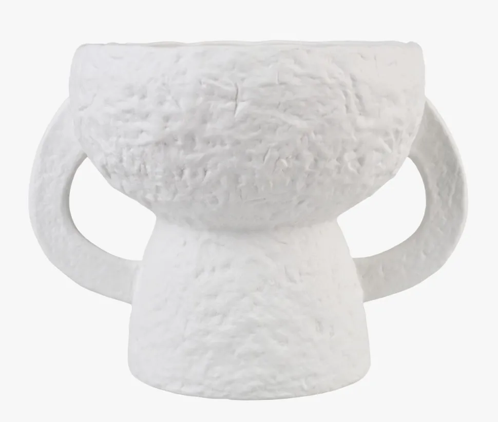 Vase hvit - 30x23x23 cm