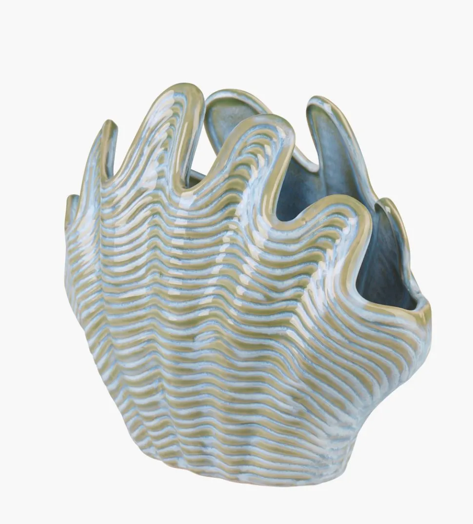 Vase multi blå - 24,5x14x21,5 cm