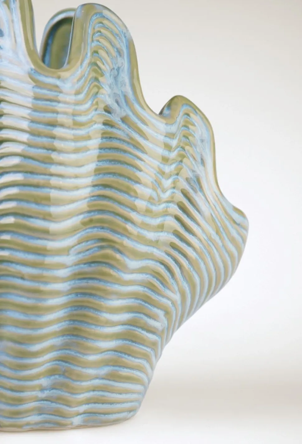 Vase multi blå - 24,5x14x21,5 cm