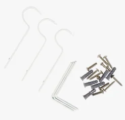 Veggfester hvit - 10/13 mm