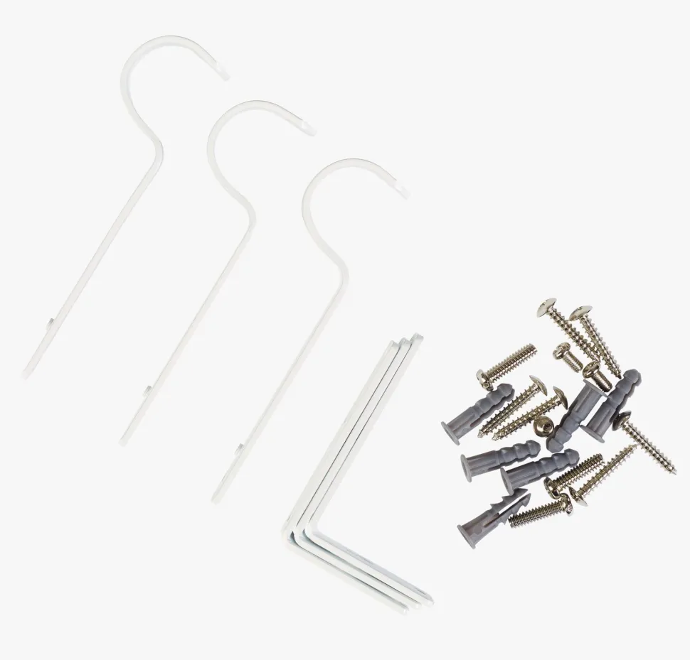 Veggfester hvit - 10/13 mm